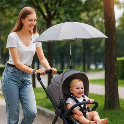 Ombrelle pour poussette | Protection UV Universelle - Rachelbusiness
